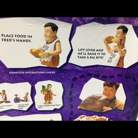 THE FLINTSTONES NWT BIG BITE FRED w/Sealed Box - Picture 7 of 11